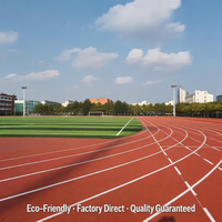 Surface de piste de course synthétique en PU de qualité professionnelle 400m, système complet, pour terrain de football, avec amorti souple et protection, pour jardin, fabriquée en Chine