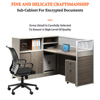 China Manufacturer 2 4 Person Modular Aluminum Partitions Workstation Office Cubicle Furniture with Glass