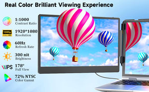 फ़ैक्टरी पोर्टेबल मॉनिटर लैपटॉप डुअल डिस्प्ले 1080 पी आईपीएस पैनल fhd समर्थन जीत मैक लैपटॉप के लिए डबल मॉनिटर - Product Image 3