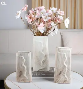 新款装饰品独特花瓶家居装饰喷黑漆陶瓷花瓶花朵简约现代餐桌花瓶