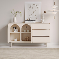 Meuble d'appoint moderne en métal blanc pour salon avec tiroir, console de luxe de haute qualité, buffet moderne, boîte à chaussures