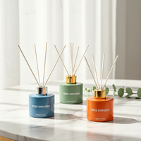 Diffuseur de parfum en verre opaque de 140 ml, parfum personnalisé, marque privée, ensemble d'aromathérapie pour hôtel, bureau, décoration de la maison