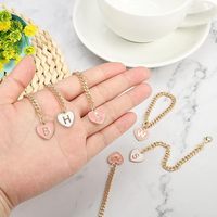 Accesorios de letras con forma de corazón para identificación, decoración para vasos Stanley, adornos, colgantes y llaveros