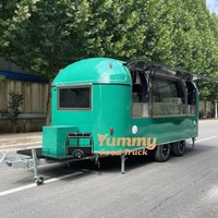 Delicioso Remolque de Comida Totalmente Equipado para Helados, Camión de Comida Móvil para Helados