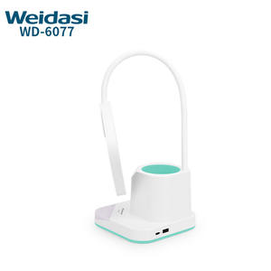 Lampe de lecture moderne de bureau portable rechargeable à LED avec porte-stylo et charge USB - Product Image 4