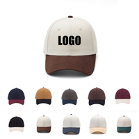 Gorra de béisbol de 6 paneles con visera rígida y bordado, logotipo personalizado, algodón, bloques de color, sombrero para el sol, gorra trucker lisa para primavera y verano al aire libre
