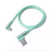 Kabel Pengisian Daya USB Bentuk L 1M 2M 3M Berbahan Nilon Tahan Lama dengan Sudut Ganda 90 Derajat untuk IOS, Pengisian Cepat 3A, Transfer Data, Garansi 12 Bulan