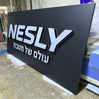 Enseigne lumineuse LED personnalisée pour magasin, logo publicitaire extérieur, conception gratuite, 3D, devant et derrière éclairés, lettres ouvertes pour entreprise
