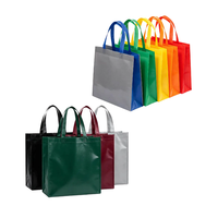 Sac de courses alimentaire non tissé laminé enduit d'un film imperméable, logo personnalisé, vente en gros