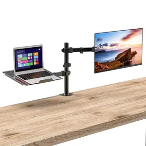 Charmount Flexible Monitor Mount And Laptop Mount 2 in 1 VESA Monitor Arm With Cable Management