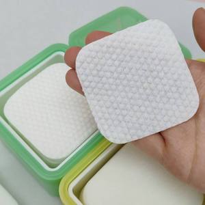 Y529 Dischetti Struccanti Biodegradabili in Fibra Vegetale a Doppia Texture, Goffrati a Perla e in Garza Liscia, Compatti e Quadrati - Product Image 4