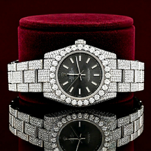 Reloj de Lujo de Cuarzo y Acero Inoxidable para Hombre |   Reloj de 41 mm con esfera de cristal, números romanos, correa de 20 mm y cierre oculto, para uso diario/negocios - Product Image 1