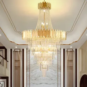 Modernes Esszimmer Luxus-Ring-Kronleuchter großes zeitgenössisches nordisches Wohnzimmer modernes K9 Kristall-Kronleuchter-Beleuchtung