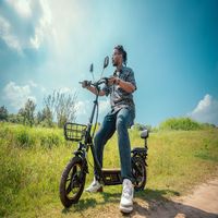Livraison gratuite 14 pouces pneu 48V 500W Scooter électrique pour enfants 18650 batterie Trotinete Eletrica Patinete scooter à deux roues