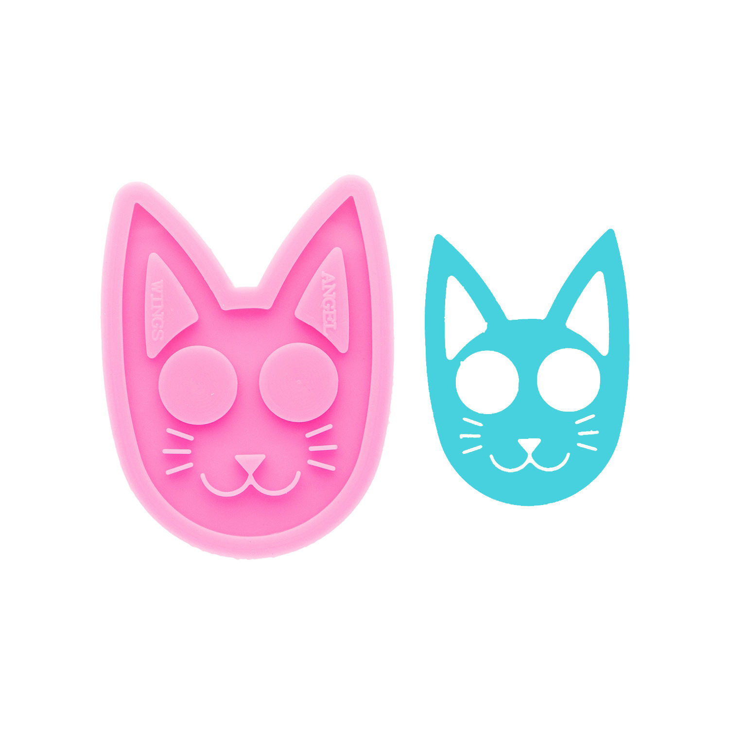 S1023 Cat Self Defense Keychain Silicone Mold for Resin Crafts