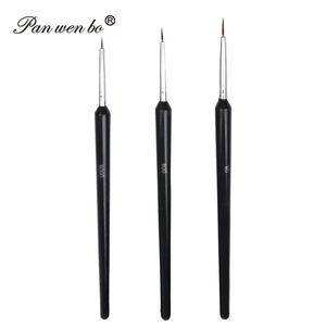 Panwenbo – Lot de 3 pinceaux noirs pour nail art, pour manucure, lignes longues, détails et motifs fins - Product Image 5