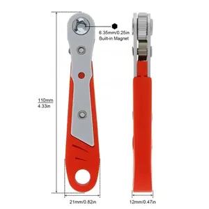 Góc bên phải Ratchet cờ lê tuốc nơ vít ổ cắm Nut Set Metric vít điều khiển bit <span class=keywords><strong>1</strong></span>/<span class=keywords><strong>4</strong></span> hình lục giác xử lý ổ đĩa Torx khe cắm tay công cụ 90 - Product Image 6