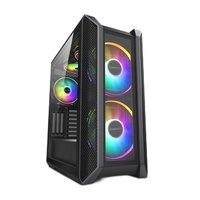 Boîtier PC Gamer en alliage d'aluminium Full Tower avec panneau latéral et éclairage RGB, support EATX, longueur 420 mm pour refroidissement liquide