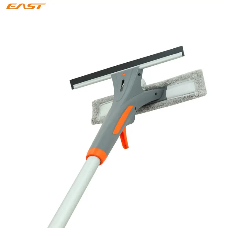 EAST clean glass window long handle, household cleaning tool glass wiper with squeegee, window squeegee