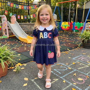 Vestido de Verano para Bebés y Niñas Pequeñas, con Cuello de Muñeca y Mangas Abullonadas, 95% Algodón, Diseño Personalizado de Fábrica con Bajo MOQ - Product Image 1