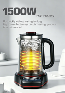 Accessori da Cucina: <span class=keywords><strong>Samovar</strong></span> in Acciaio Inox, Macchina per Tè Turco 2.0L+1.0L, Bollitore Elettrico a Doppio Strato con <span class=keywords><strong>Teiera</strong></span> in Vetro - Product Image 5