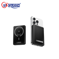 Batterie externe personnalisée avec logo, mini power bank 5000mAh 10000mAh, support magnétique sans fil, chargeur portable Li-polymère à charge rapide