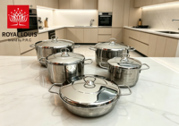 Ensemble de 10 ustensiles de cuisine en acier inoxydable de grande taille, style turc, comprenant une marmite à soupe et une marmite à bouillon, articles de cuisine pour la maison
