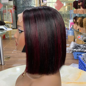 Perruques en cheveux humains lisses de 8 pouces, sans colle, avec dentelle 4x4, prix imbattable, vente en gros P1B2 - Product Image 5