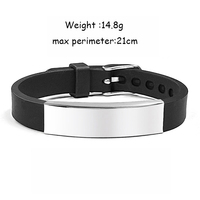 Bracelet en silicone réglable Ywyougang, bracelet avec étiquette d'identification en métal gravée sur mesure, bracelet multicolore pour souvenirs d'événements