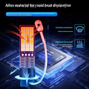 Nouvelle ampoule LED de phare antibrouillard avant pour voiture H1 H3 12V 10W 36 LED 3030, phare tricolore pour moto - Product Image 5