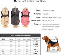 Manteau/Gilet pour chien avec doublure polaire chaude pour l'hiver, avec harnais, vêtements réfléchissants pour animaux de compagnie, vêtements pour temps froid pour Chihuahua Teddy