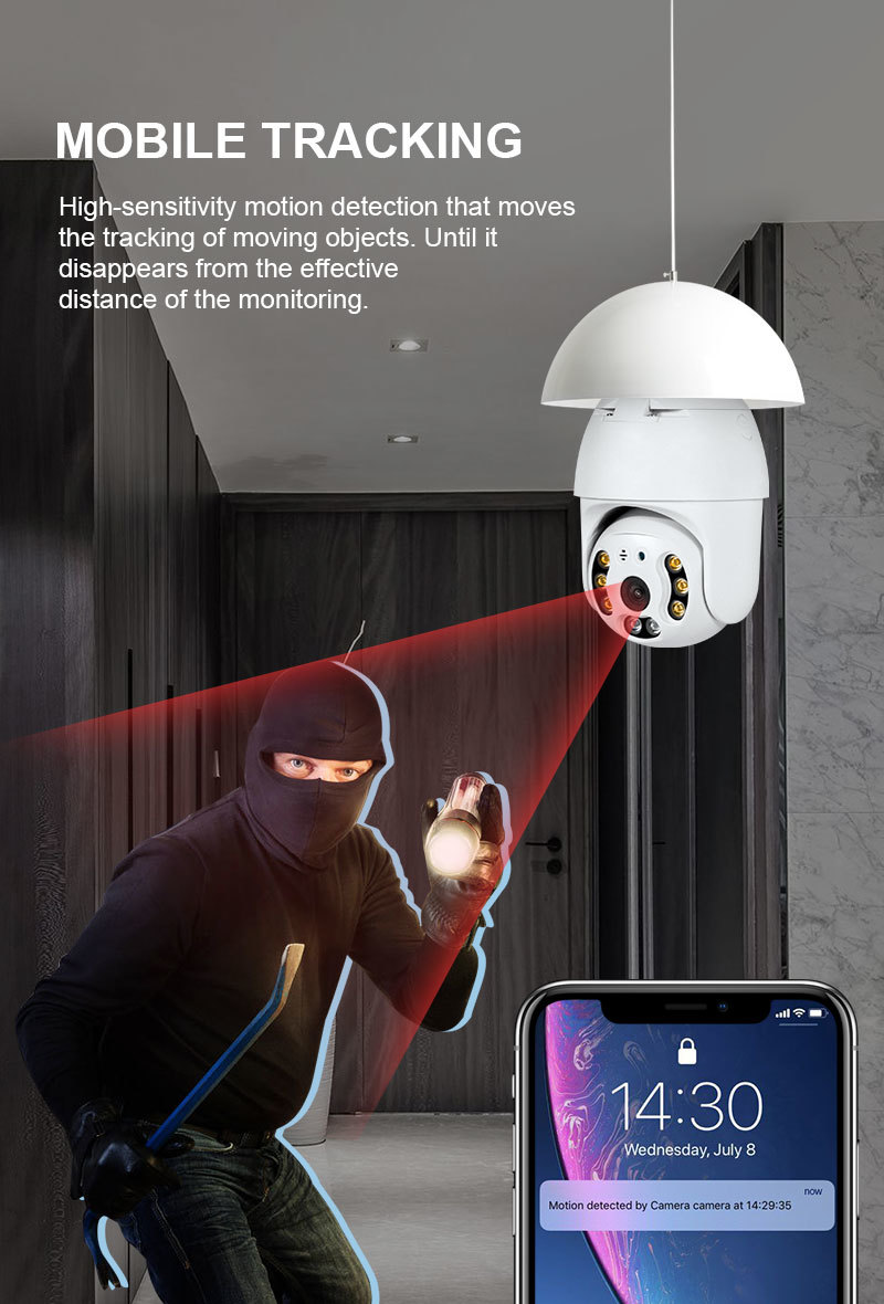 Glomarket 3MP WIFI Lamp Bulb IP Camera Night Vision PTZ Security Camera CCTV Video Surveillance work with Tuya Smart Life