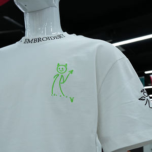 Camiseta de Hombre Personalizada, Extra Grande, Tejida, 100% Algodón, con Bordado 3D en Chenilla, Antiarrugas y Transpirable - Product Image 1