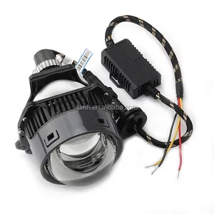 3 inç H4 farlar için araba farı ışık lazer otomatik sis işın elektrik ampulü lamba H7 bi-led Mini yüksek Bi Led projektör Lens 3.0