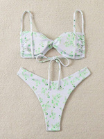 Maillots de bain de luxe à imprimé léopard, épaules dénudées, avec logo personnalisé sur le devant, 2 pièces, vêtements de plage d'été pour femmes, maillots de bain extensibles