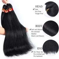 Extensiones de Cabello Sintético Afro Jumbo Preestiradas de 420g y 52 Pulgadas, Duraderas, 6 Paquetes, Color Negro, Diseñadas para Trenzas