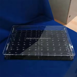 Wall Mounted Clear and Black Acrylic 60 Golf Ball Display Unit Table Tennis Ball Display Cases Easy <strong>Assembly</strong> - Product Image 4