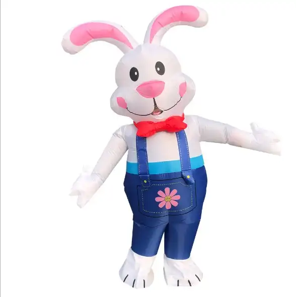 ईस्टर Inflatable खरगोश खिलौना ईस्टर बनी पोशाक cosplay वयस्कों के लिए 160-190cm