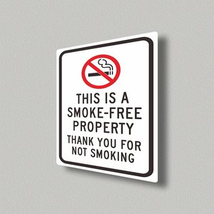 Señal de propiedad libre de humo de alto impacto: mantenga un ambiente limpio y saludable - Product Image 5