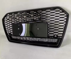 빠른 배송 A6 S6 앞 범퍼 벌집 그릴 RS6 봐 ABS 광택 블랙 메쉬 그릴 아우디 A6 S6 C7.5 2016 2017 2018 - Product Image 5