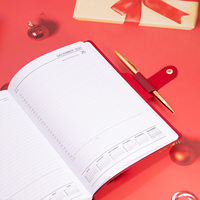 Carnet en cuir PU de qualité supérieure A5 A6 avec logo personnalisé, journal avec boucle, planificateur avec porte-stylo pour les affaires et l'usage quotidien