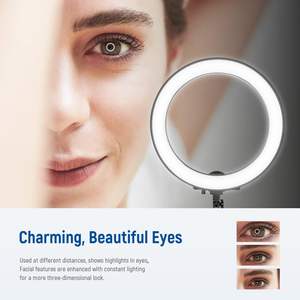 Kit d'éclairage à <span class=keywords><strong>anneau</strong></span> LED <span class=keywords><strong>Neewer</strong></span> de 18 pouces avec trépied de 200 cm et adaptateur pour sabot pour éclairage LED de studio photo - Product Image 5