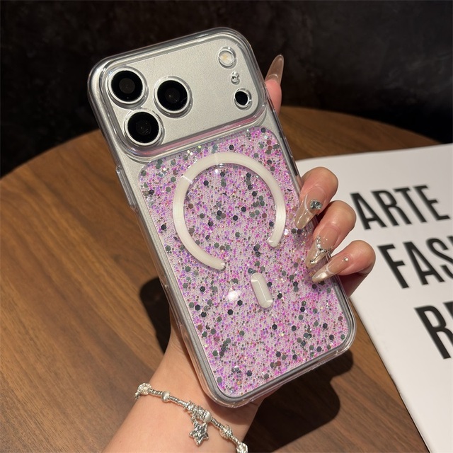 Ins Style Luxury Clear Colorful Mobile Phone Case for iphone 17 18 Pro Max Glitter Girls Phone case for iphone 17 16 15 14 13 12