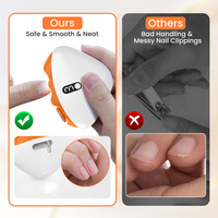 Wochuan Factory OEM Coupe-ongles électrique portable pour le stockage des déchets d'ongles Tondeuse électrique pour bébé avec lumière