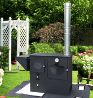 Kompor Taman Luar Ruangan Lipat Berbahan Baja Ramah Lingkungan Warna Hitam Doff, Harga Kompetitif, Untuk Semua Musim, Tahan Suhu Tinggi