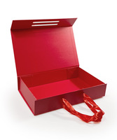 Boîte cadeau magnétique en or rose personnalisée avec logo de marque, gaufrage, revêtement UV, matériaux recyclés pour souvenirs de mariage, vêtements de bébé