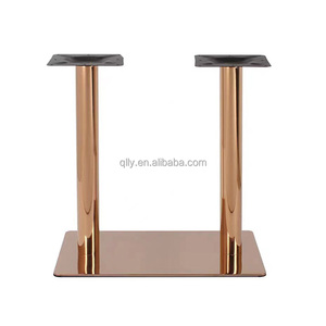 أرجل أثاث فاخرة من الحديد المطاوع والحديد الزهر والفولاذ المقاوم للصدأ، أرجل طاولة مزدوجة معدنية ثابتة لطاولات الطعام والفنادق والمقاهي وطاولات الهوت بوت - Product Image 3