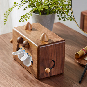 Caja de pañuelos de madera con diseño de monstruo, hecha a mano, para sala de estar o mesa de comedor - Product Image 2