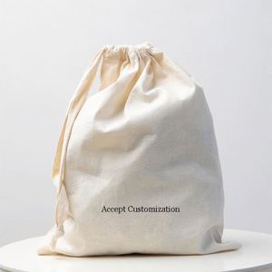Wholesale Manufacture Recyclable <b>Drawstring</b> Jewelry Bag Custom Logo Printing Cotton Dust <b>Pouch</b> - Product Image 3