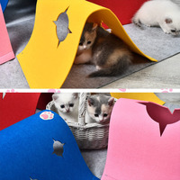 Tunnel pour chat moderne et compact, jouet auto-amusant anti-ennui, respirant, connectable, accessoire pour animaux de compagnie toutes saisons